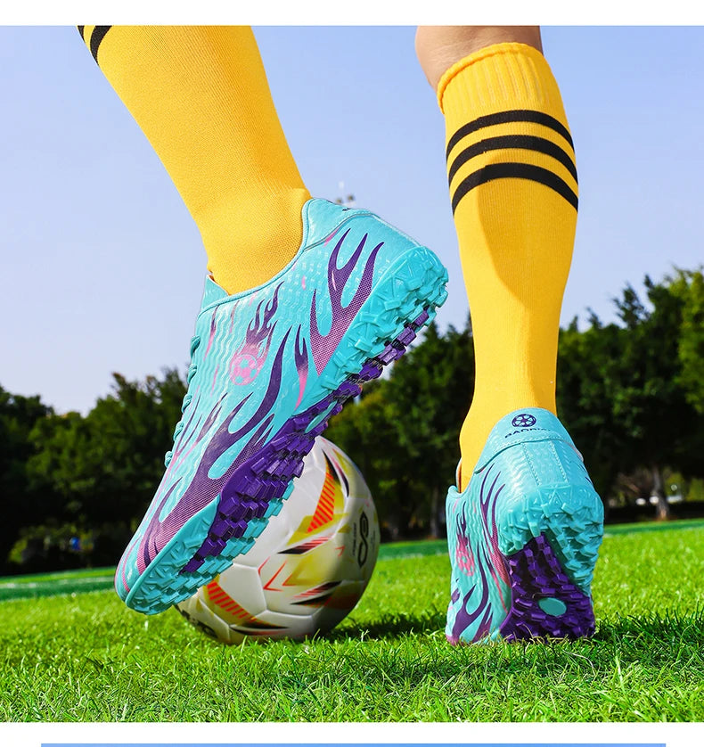Chaussures de football pour étudiants, chaussures de sport professionnelles pour entraînement sur gazon, antidérapantes, respirantes et confortables pour le football en salle