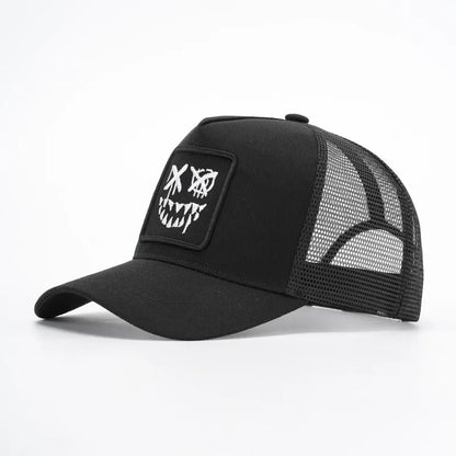 Doitbest Children XX Smiling Face Embroidery Baseball Caps Mesh Summer Outdoor Adjustable Casual Hats Boy Girl Sunscreen Hat