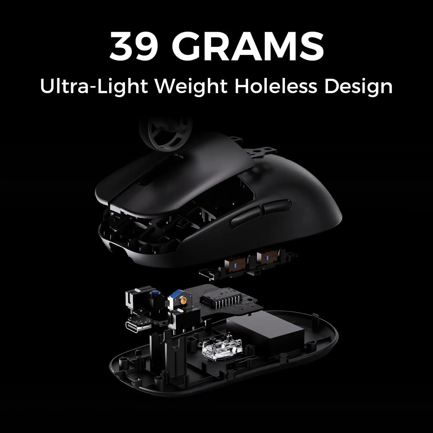 MCHOSE L7 Wireless Gaming Mouse L7 Ultra PAW3395 26K Sensor Dual 8K Polling 39g Ultra-Lightweight 2.4GHz RF/BT/Wired Tri-Mode
