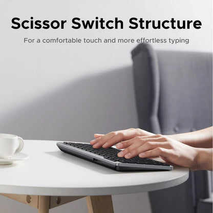 UGREEN Keyboard Wireless Bluetooth 5.3 2.4G Russian/EN 78 Keycaps For MacBook iPad PC Tablet  Scissor Foot Structure