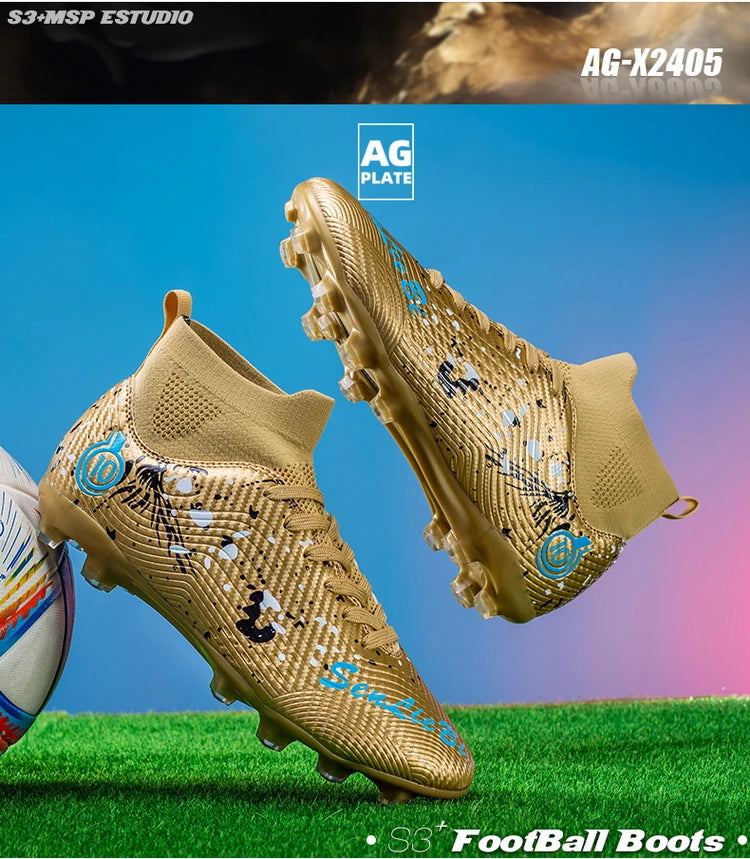 Botas de fútbol de alta calidad para hombre, zapatillas de fútbol para niños y adolescentes, botas de fútbol para niños, zapatillas deportivas unisex de fútbol