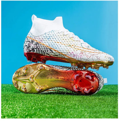 Chaussures de football pour enfants, crampons de football pour garçons et filles, chaussures de sport d'extérieur légères, durables et antidérapantes pour les jeunes