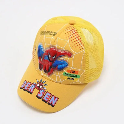 Marvel Spider Man Breathable Duck Tongue Hat Web Hat Summer Sunshade and Sun Protection Men's and Women's Hats