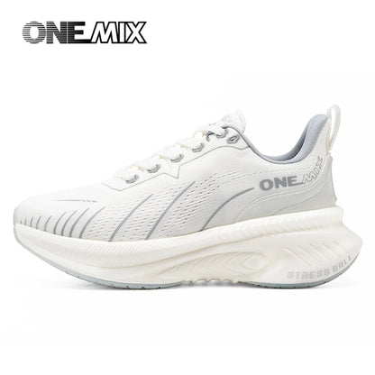 ONEMIX Νέα Παπούτσια Τρεξίματος με Αντικραδασμική Προστασία για Άνδρες, Κατάλληλα για Βαρείς Δρομείς, Δέσιμο με Κορδόνια, Αθλητικά Γυναικεία, Αντιολισθητικά Outdoor Sneakers για Άνδρες