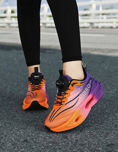 New Men's and Women's Running Shoes Breathable Racing Sports Shoes Carbon Cushion Lightweight Men's Jogging Training Shoes
