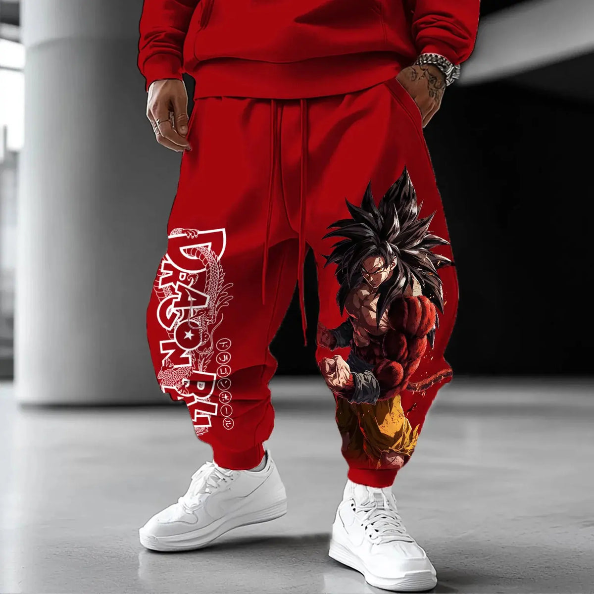 Poletne joggerske hlače Dragon Ball Goku s 3D-potiskom, hitro sušeče se, oversize, za prosti čas in hip hop, za moške, ženske in otroke, Y2k