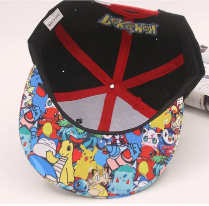 Pokemon Baseball Hat Pikachu Embroidery Cap Boy Girl Summer Sunhat Parent-child Cartoon Anime Outdoor Sport Shade Caps Kids Gift