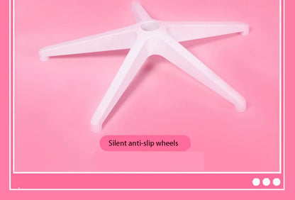 Pink Cartoon Electric Sound Girl Office Chair 360° Lift Rotating Home Computer Game Student Learning to Upgrade Latex Cushion