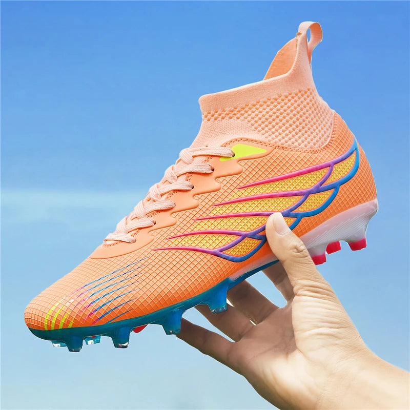 Superfly FG bottes de Football crampons de Football en plein air chaussures noires chaussures de Sport professionnelles souples bottes confortables respirantes grande taille