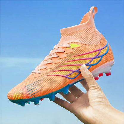 Superfly FG bottes de Football crampons de Football en plein air chaussures noires chaussures de Sport professionnelles souples bottes confortables respirantes grande taille