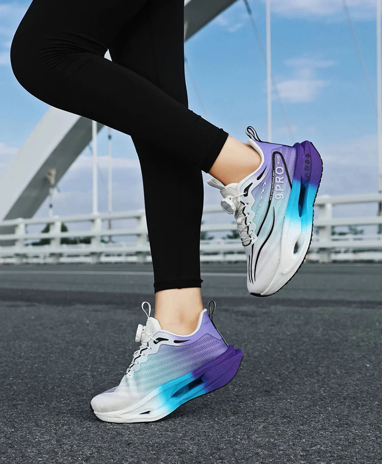 New Men's and Women's Running Shoes Breathable Racing Sports Shoes Carbon Cushion Lightweight Men's Jogging Training Shoes