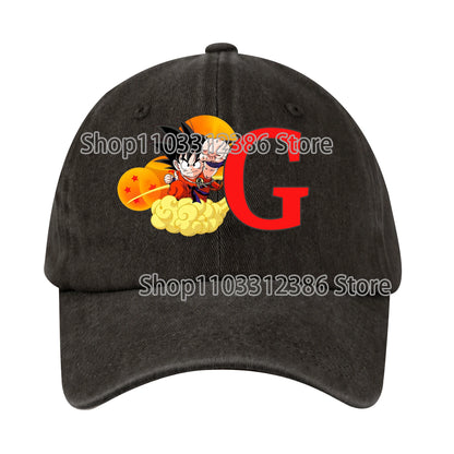 Dragons Ball Baseball Cap Men Casual Daily Outdoor Sunshade Hats Washable Anime Pattern Duck Tongue Hat Children Birthday Gift