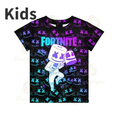 Czerwony Jade Fortnite Anime Battle Royale 3D T-shirt dla mężczyzn, kobiet i dzieci – T-shirt Pelly, prezent urodzinowy dla dziewczynek i chłopców