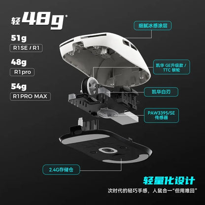 VXE Dragonfly R1 Pro Max Wireless Mouse R1 SE Lightweight PAW3395 Nordic52840 4KHz Smart Speed X FPS Office Gaming Mice Gift
