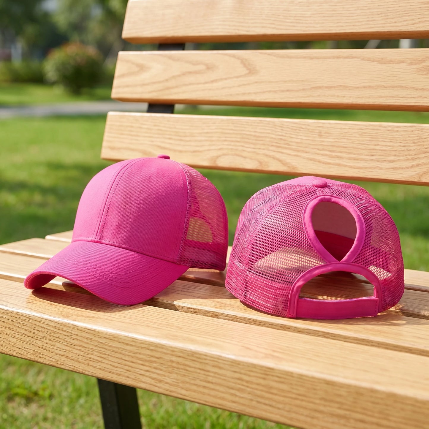 New Mesh Baseball Caps High Ponytail Snapback Cap Hollow Back UV Protection Sun Hat Casual Messy Hair Bun Ponytail Baseball Caps