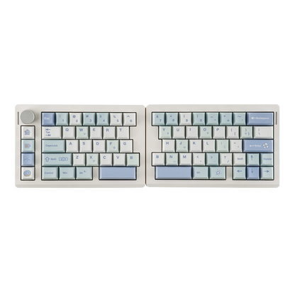 Tastiera meccanica EPOMAKER Split70 QMK/VIA 70% con layout split, connessione cablata/BT/2.4Ghz wireless, manopola programmabile e modificatori Mac