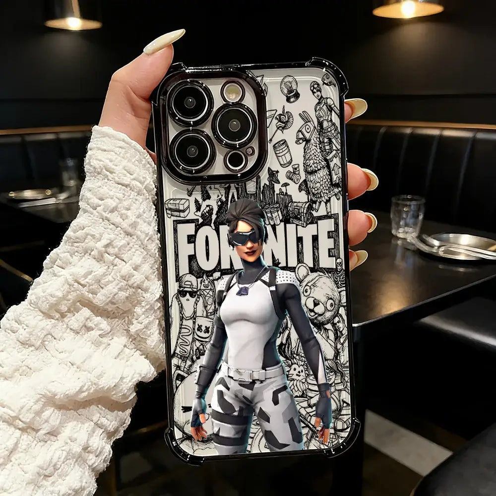 Beliebte FortniteS-Gaming-Handyhülle mit Beschichtung für Samsung S26 S25 S24 S23 S22 S21 S20 FE Note20 Edge Plus Ultra 4G 5G, stoßfest