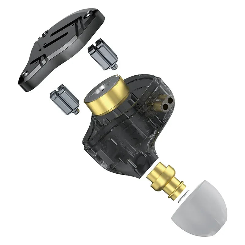 KZ ZS10 Pro X HiFi Hybrid Driver Earphones Wired In-Ear Monitor Headphones with Metal Shell, Bass Earbuds, Detachable Cable & Microphone