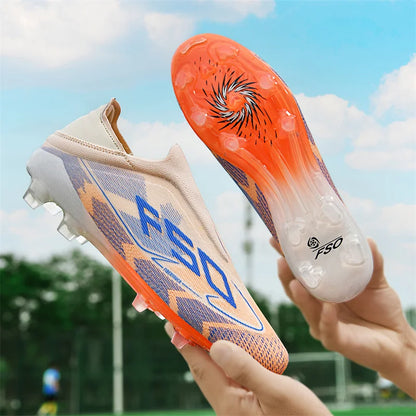 New Men's Soccer Shoes Match Indoor Hot-Selling Outdoor Football Boots Grass Cleats High-Top Futsal Sneakers Non-Slip High-Quality