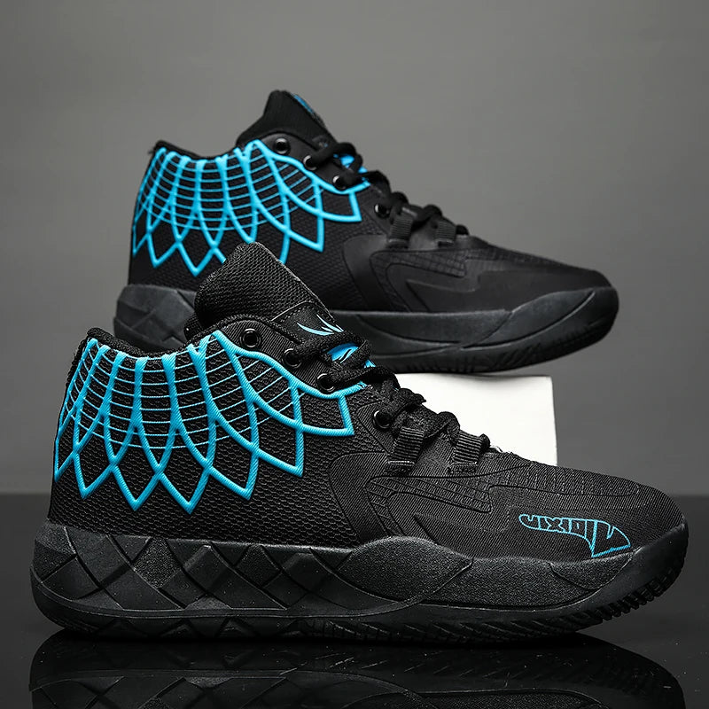 The youth actual combat basketball shoe movement outdoor comfortable cushioning wear-resisting fashion breathable high quality
