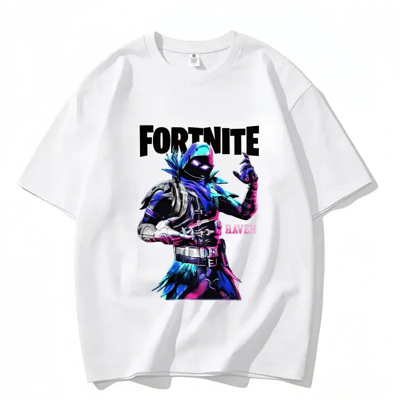 „Fortnite“ apvalios iškirptės marškinėliai, unisex suaugusiesiems, žaidimo šokių stiliaus, nauji, iš grynos medvilnės, trumpomis rankovėmis, puikiai tinka kasdienai ir atostogoms