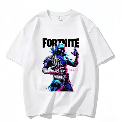 „Fortnite“ apvalios iškirptės marškinėliai, unisex suaugusiesiems, žaidimo šokių stiliaus, nauji, iš grynos medvilnės, trumpomis rankovėmis, puikiai tinka kasdienai ir atostogoms