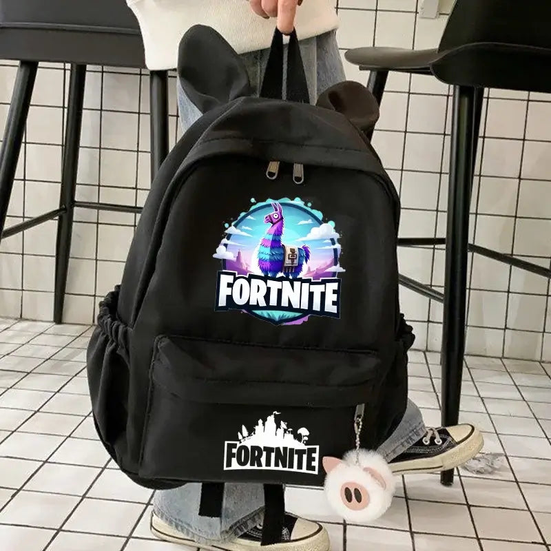 Nauja „Fortnite“ animacinio stiliaus kuprinė berniukams ir mergaitėms, kasdienė mokyklinė kuprinė, didelės talpos mokinio krepšys su triušio ausimis, kelioninė kuprinė, kanceliarinių prekių dovana
