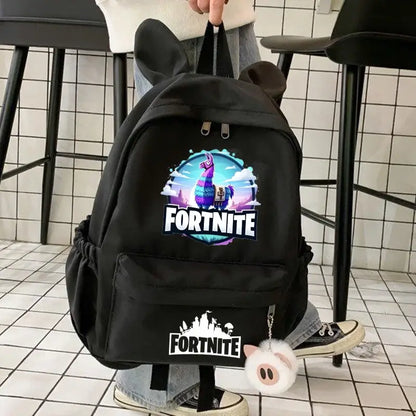 Nauja „Fortnite“ animacinio stiliaus kuprinė berniukams ir mergaitėms, kasdienė mokyklinė kuprinė, didelės talpos mokinio krepšys su triušio ausimis, kelioninė kuprinė, kanceliarinių prekių dovana