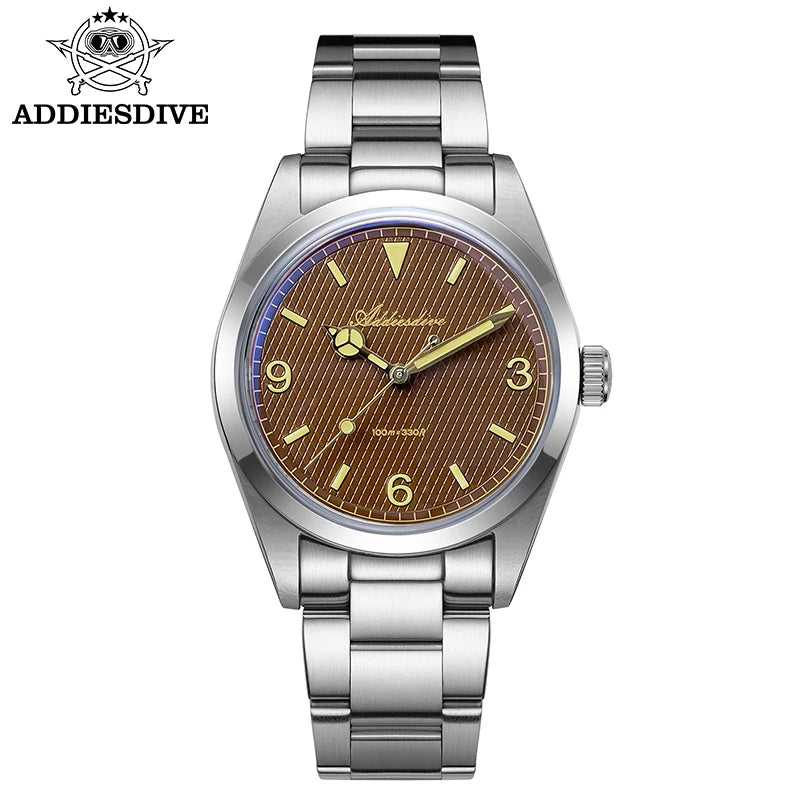 ADDIESDIVE herenhorloge – 316L roestvrijstalen kast, waterdicht tot 10 bar, lichtgevend display, model AD2096 – Luxe quartzhorloge