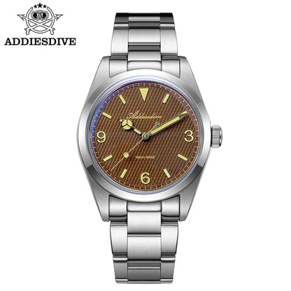 ADDIESDIVE herenhorloge – 316L roestvrijstalen kast, waterdicht tot 10 bar, lichtgevend display, model AD2096 – Luxe quartzhorloge