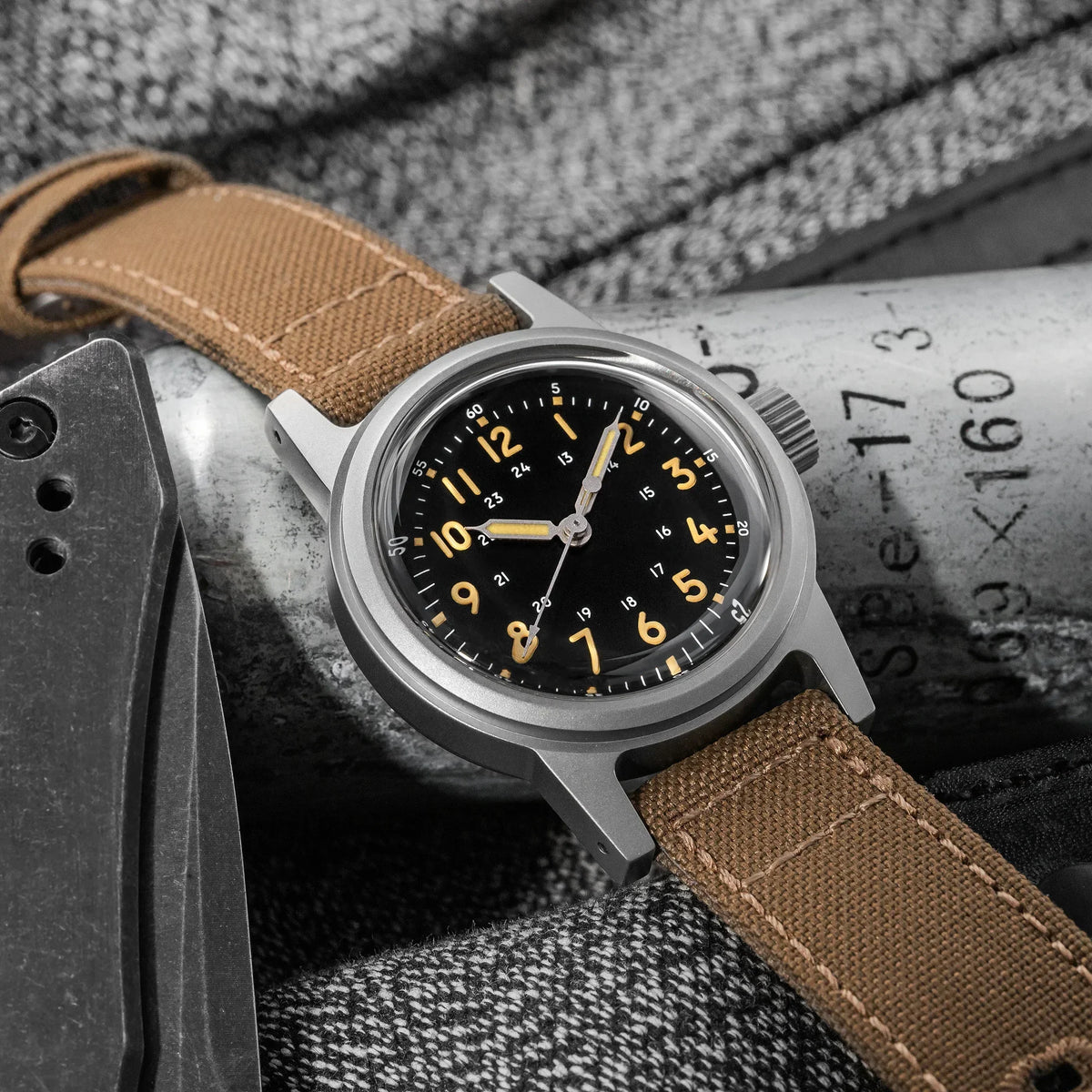 THORN Retro vojenské hodinky 36 mm s strojkem NH35A SHY-043 Sportovní hodinky Unisex Pánské a dámské Luxusní
