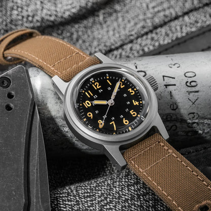 THORN Retro vojenské hodinky 36 mm s strojkem NH35A SHY-043 Sportovní hodinky Unisex Pánské a dámské Luxusní