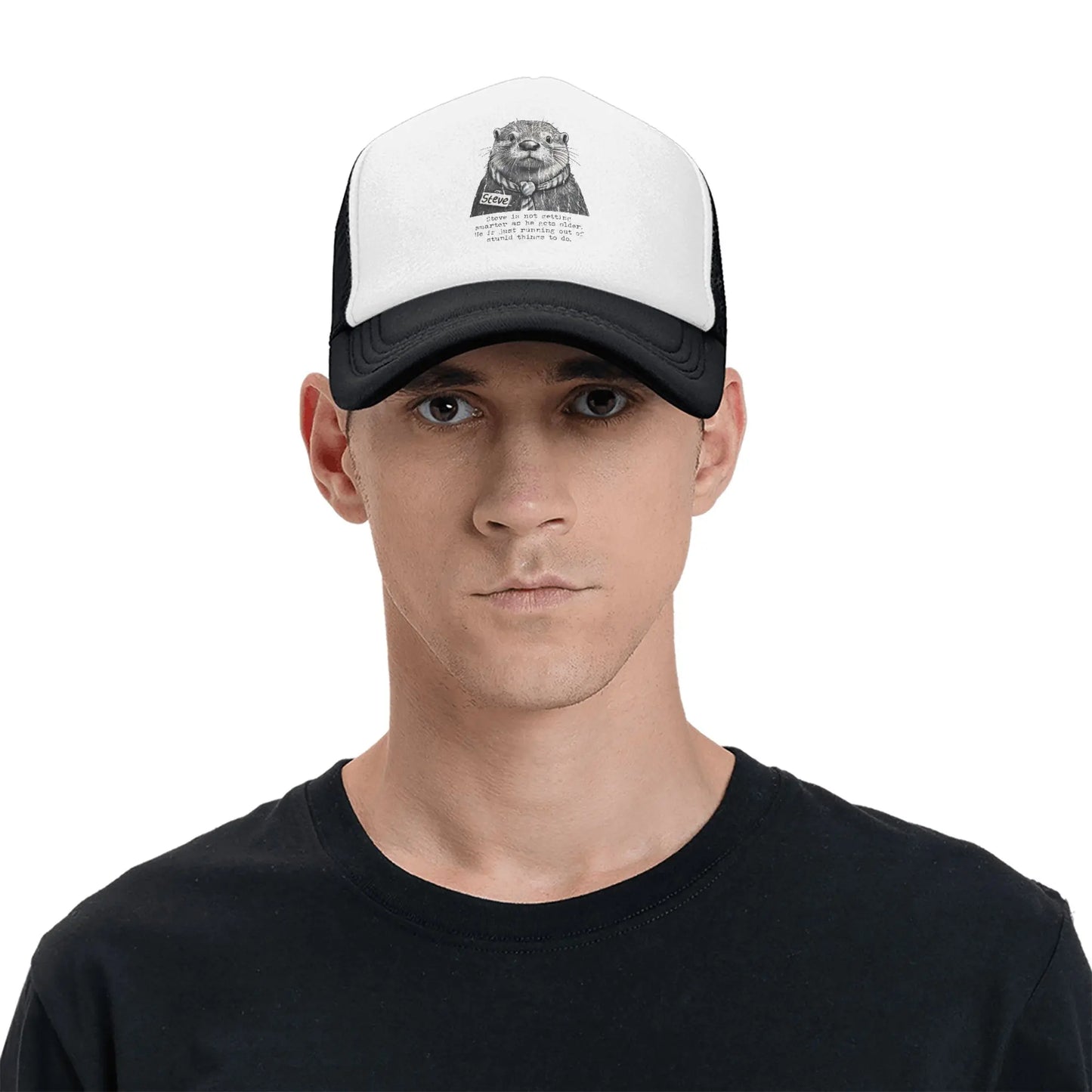 Unisex Steve Is Not Getting Smarter As He Gets Older Otter  Trucker Hats Mesh Baseball Cap Dad Hat  Adjustable Trucker Cap