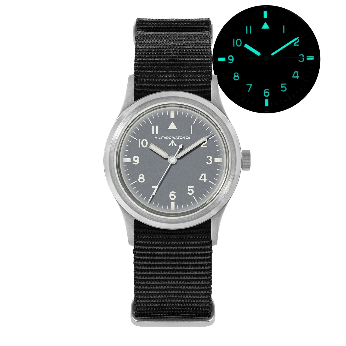 Militado New Ml14 Quartz Watches Man VH31 Sweep Movement K1 Or Sapphire 100M Waterproof Luminous 36Mm Vintage Military Watches