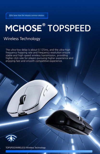 MCHOSE L7 Ultra+ Medium Large Hand Mouse Game E-Sports PAW3950 Wireless Three Mode Lightweight Office Dual-Drive Computer Mouse
