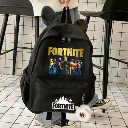 Nauja „Fortnite“ animacinio stiliaus kuprinė berniukams ir mergaitėms, kasdienė mokyklinė kuprinė, didelės talpos mokinio krepšys su triušio ausimis, kelioninė kuprinė, kanceliarinių prekių dovana