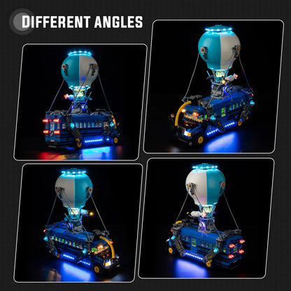 Zestaw oświetlenia LED No Model kompatybilny z klockami konstrukcyjnymi LEGO Fortnite Battle Bus 77073