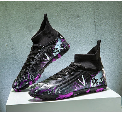 Men Professional Football Shoes Society Cleats Soccer Shoes Original Indoor Football Field Boots Grass Training TF/FG Sneaker
