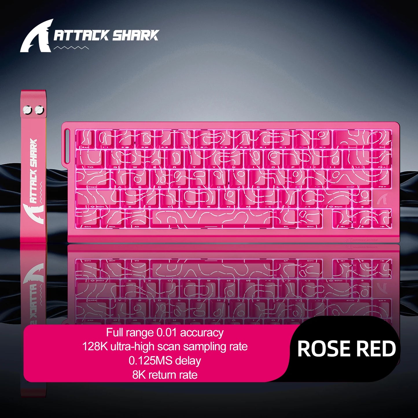 ATTACK SHARK X68HE Magnetic Mechanical Keyboard, 8000Hz Rapid Trigger Gaming Keyboard with Hall Effect Magnetic Switches, SOCD, 0.01mm RT, Wired RGB Keyboard