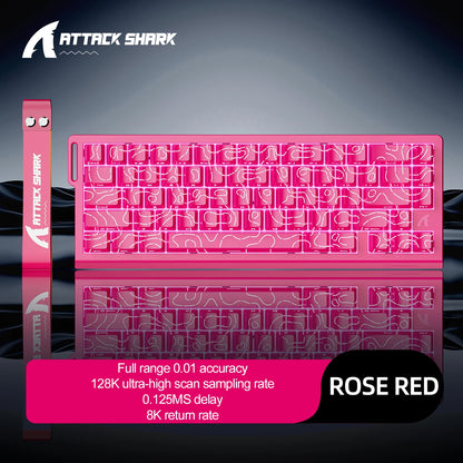 ATTACK SHARK X68HE Magnetic Gaming Keyboard Wired Mechanical Keyboard with Rapid Trigger, 8000Hz Polling Rate, SOCD, RGB Backlit, Hot-Swappable Gaming Keyboard