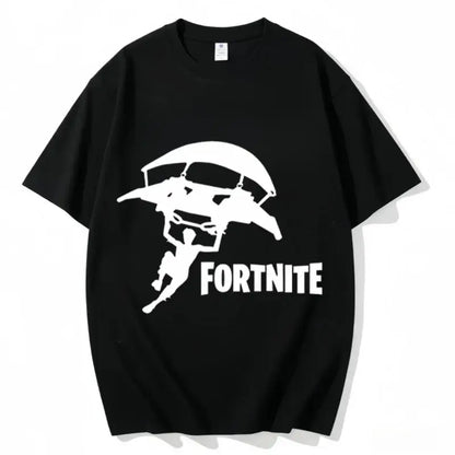 „Fortnite“ apvalios iškirptės marškinėliai, unisex suaugusiesiems, žaidimo šokių stiliaus, nauji, iš grynos medvilnės, trumpomis rankovėmis, puikiai tinka kasdienai ir atostogoms
