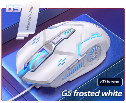 UTHAI G5 Six key 3200DPI wired illuminated gaming mouse, e-sports mechanical mute computer accessories