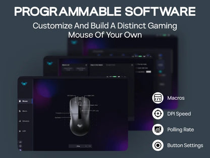 AULA SC590 PRO Wireless Gaming Mouse, Tri-Mode Bluetooth, 2.4GHz & Wired Gaming Mouse, 20000 DPI PAW3311 Sensor, 1000Hz Polling Rate RGB Gaming Mouse