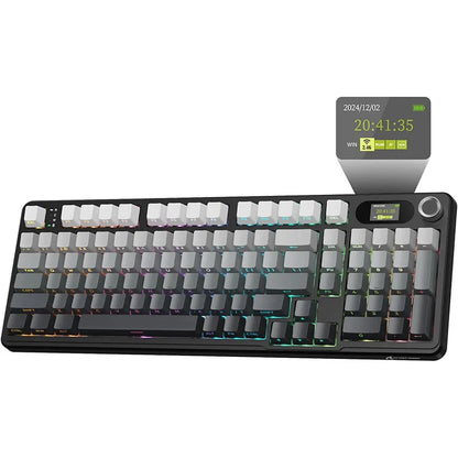 ATTACK SHARK X98 RGB Wireless Mechanical Keyboard, LED Smart Display & Knob, Hot Swappable, Pre-lubed Linear Switches