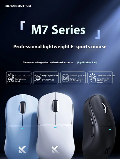 MCHOSE M7 Ultra ergonomska gaming miška PAW3950 Super Sensor TOPSPEED 8000Hz frekvenca poročanja, lahka zasnova, Realtek Master Mice