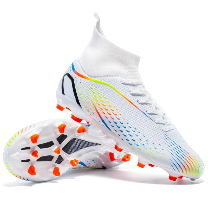 MenOutdoor Football Boots Professional Training Soccer Shoes Soccer Cleats Turf Futsal Match Grass Unisex Non-slip Breathable