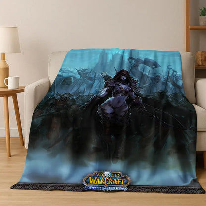 WOW World of Warcraft Arthas Demon Illidan Sylvanas flanelasta odeja, udobna in mehka odeja za dom, spalnico, posteljo, kavč, darilo