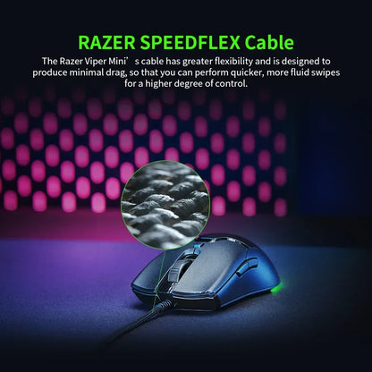 Razer NEW YEAR GIFT Thunder Snake Viper Mini Computer Esports Cable Gaming Mouse Laptop RGB Light, Small Hand Mouse