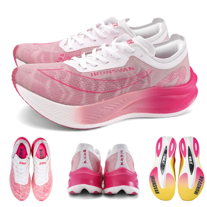 IRUNSVAN Nylon Carbon Plate Professional Marathon Running Shoes for Man Lightweight Cushioning Training Outdoor Sneakers Women