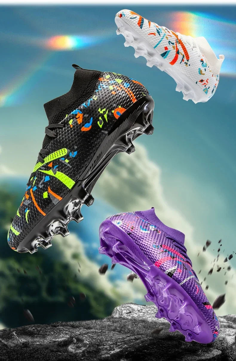 Nouvelles chaussures de football pour hommes, baskets de football pour terrain gazonné, chaussures de football d'extérieur, chaussures d'entraînement professionnelles, chaussures de sport antidérapantes, ultralégères,